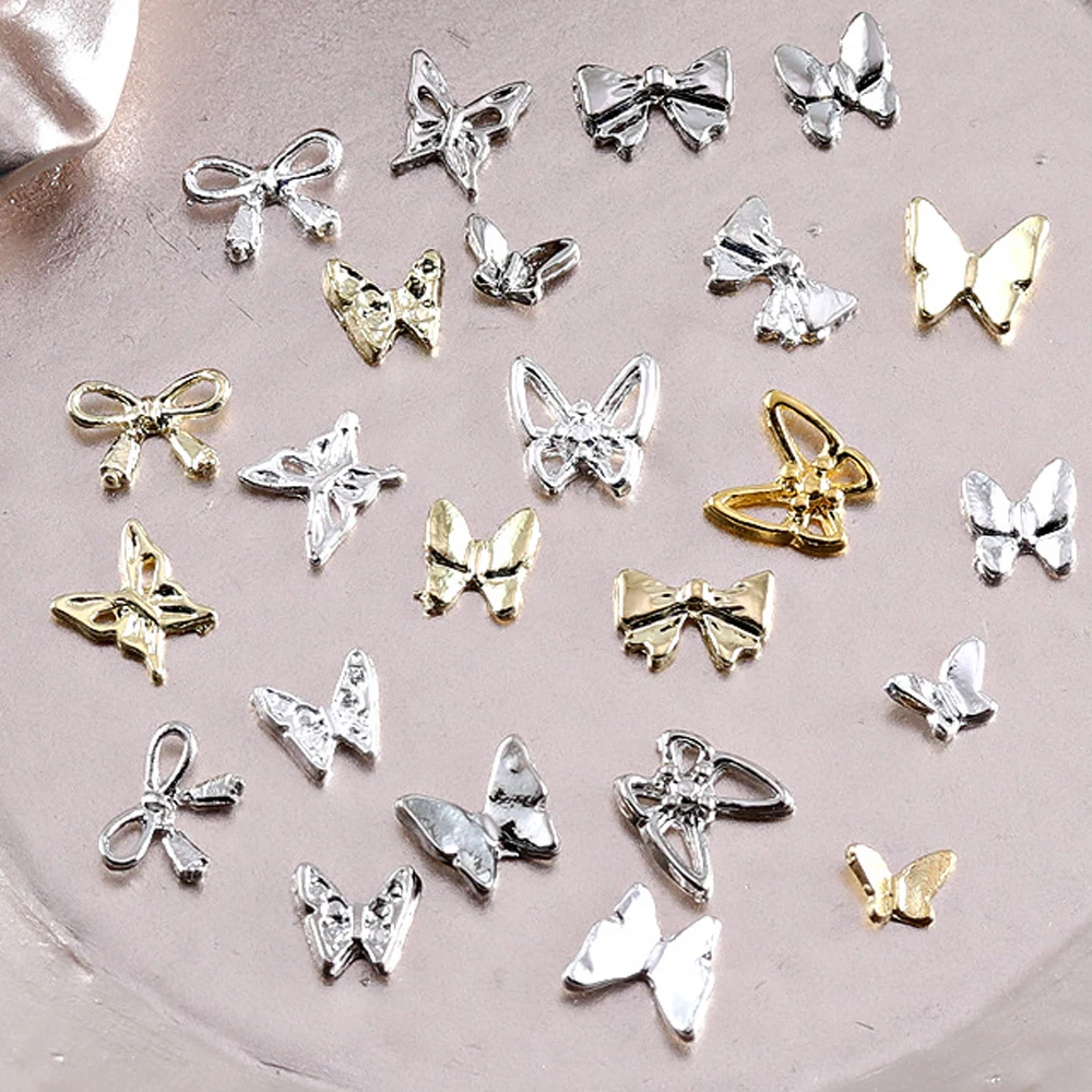 20pcs Kawaii Mini Butterfly Nail Art Charm 3D Metal Gold/Silver Hollow Butterfly Nail Decor Parts DIY Japanese Style Nail Parts
20pcs Kawaii Mini Butterfly Nail Art Charm 3D Metal Gold/Silver Hollow Butterfly Nail Decor Parts DIY Japanese Style Nail Parts