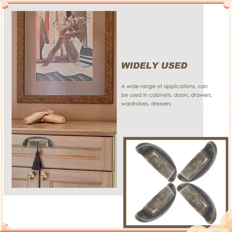 4pcs Metal Shell Handles Vintage Drawer Pulls Cabinet Door Handles for Dresser Wardrobe Cupboard Kitchen Furniture
4pcs Metal Shell Handles Vintage Drawer Pulls Cabinet Door Handles for Dresser Wardrobe Cupboard Kitchen Furniture
