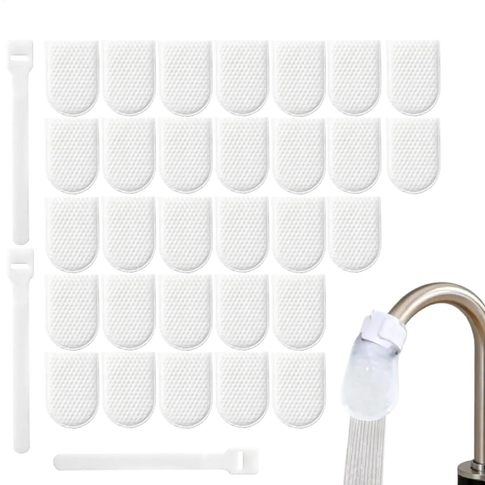 30Pcs Universal Faucet Filter Cotton Bag Anti-splash Thickened Faucet Filter with T-strap Tap Water Filter Bag
30Pcs Universal Faucet Filter Cotton Bag Anti-splash Thickened Faucet Filter with T-strap Tap Water Filter Bag