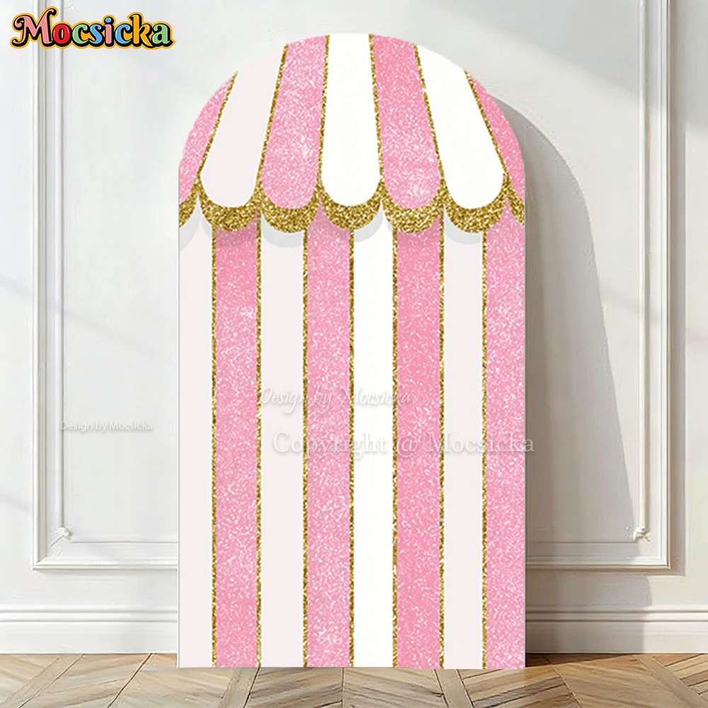Mocsicka Sweet Baby Girl 1st Birthday Party Arch Cover Backdrop Pink Candy Stripe Canopy Sparkling Background Newborn Baby Photo
Mocsicka Sweet Baby Girl 1st Birthday Party Arch Cover Backdrop Pink Candy Stripe Canopy Sparkling Background Newborn Baby Photo