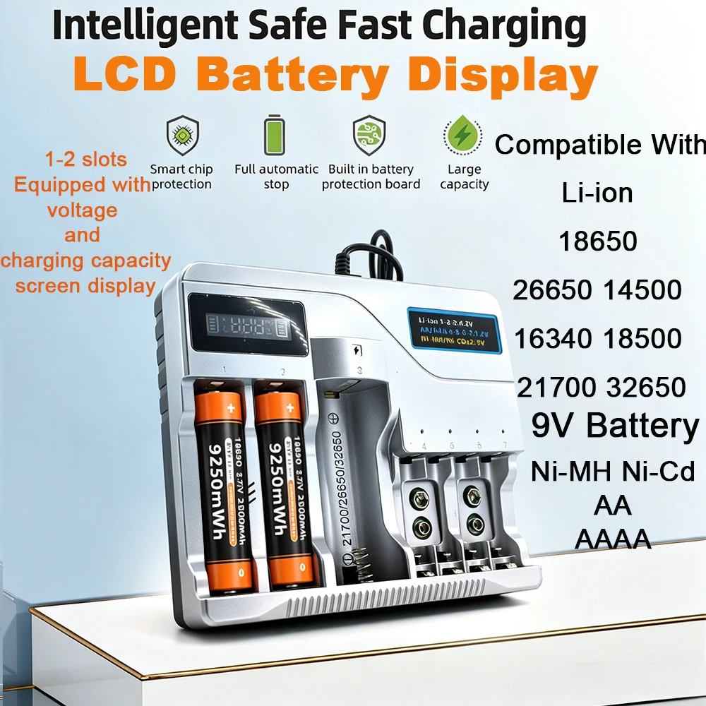 PHOMAX 3.7V 18650 Battery & Fast Charger 9250mWh Lithium Rechargeable Batteries Continuous Discharge For Drone Power Tools Cell
PHOMAX 3.7V 18650 Battery & Fast Charger 9250mWh Lithium Rechargeable Batteries Continuous Discharge For Drone Power Tools Cell