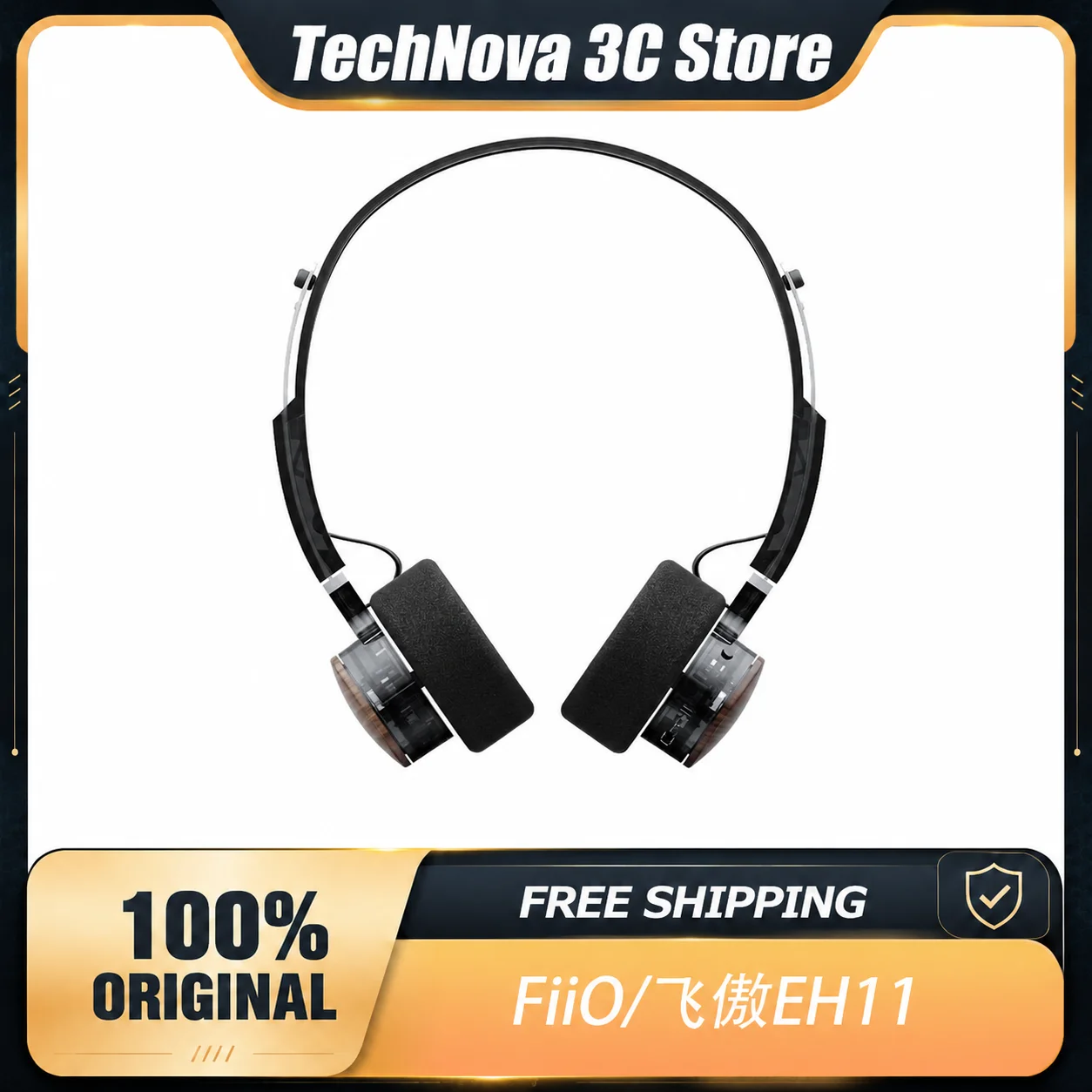FIIO EH11 On-Ear Bluetooth Headphones LDAC HiFi Heavy Bass Retro Headset 30H Dual Device Black Transparent Wireless Stereo
FIIO EH11 On-Ear Bluetooth Headphones LDAC HiFi Heavy Bass Retro Headset 30H Dual Device Black Transparent Wireless Stereo