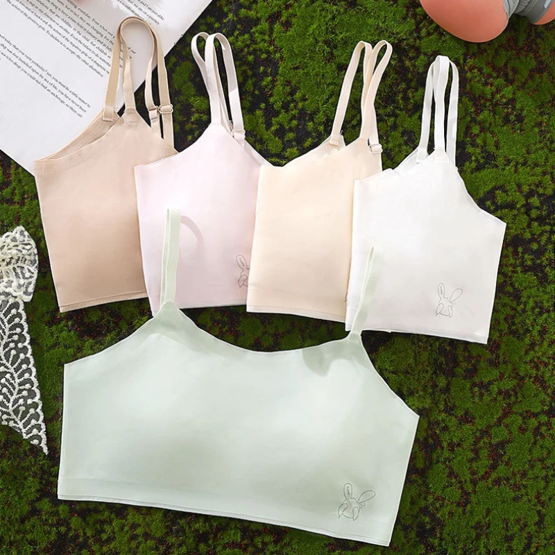 5pcs Girls Underwear Summer Seamless Tank Top with Cups Wirefree Fixed Cup Bra for Teenage Girls Push Up Bras Top for Girl
5pcs Girls Underwear Summer Seamless Tank Top with Cups Wirefree Fixed Cup Bra for Teenage Girls Push Up Bras Top for Girl