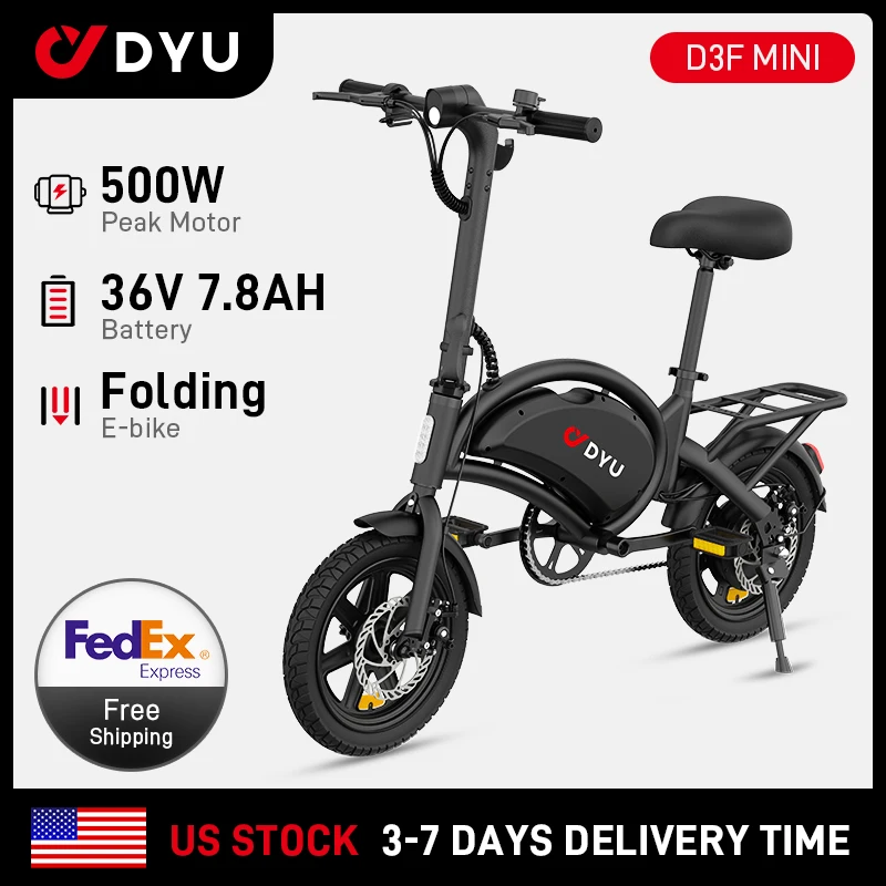 DYU D3F-MINI Электрический велосипед Пик 500 Вт Двигатель 36 В 7,8 Ач Электрический велосипед с литиевой батареей 14-дюймовый городской электронный велосипед
DYU D3F-MINI Электрический велосипед Пик 500 Вт Двигатель 36 В 7,8 Ач Электрический велосипед с литиевой батареей 14-дюймовый городской электронный велосипед