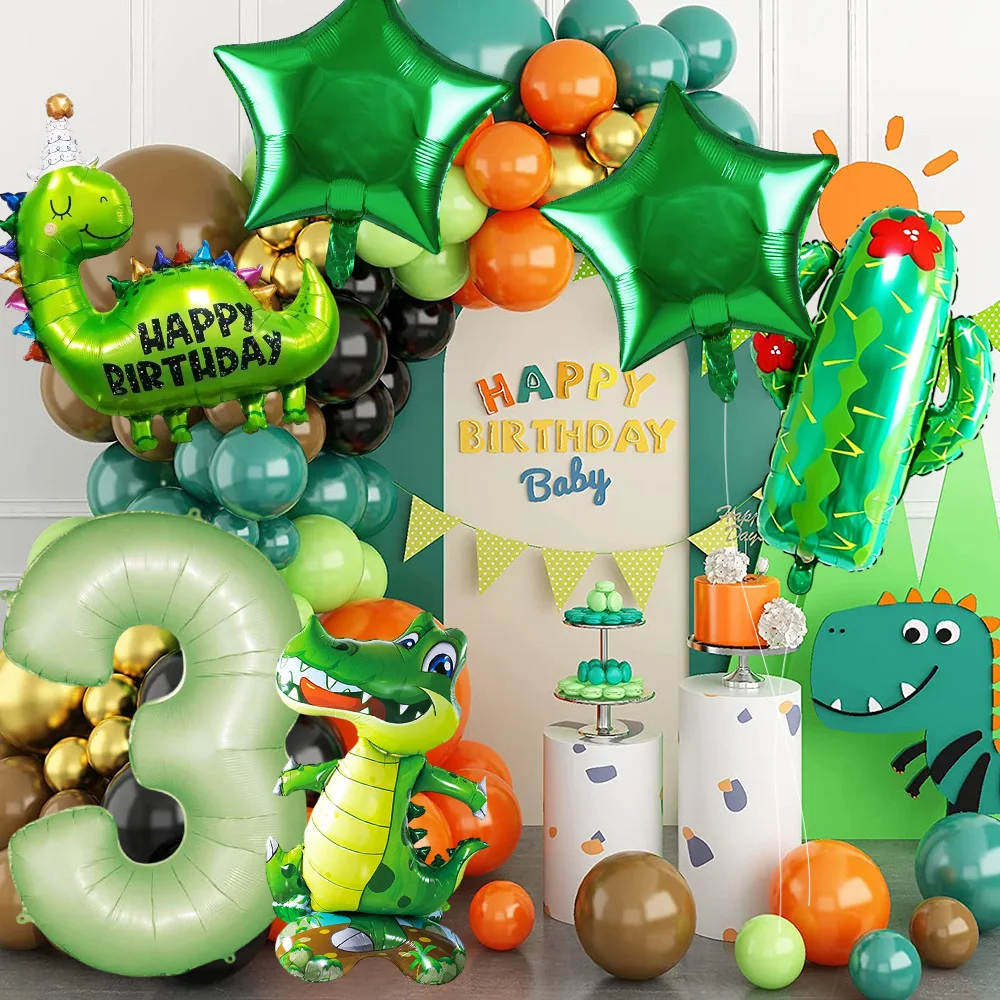 Green Dinosaur Helium Foil Mylar Balloons kit Jungle Animal Theme for Kid Birthday Party Outdoor Activities Decorations Supplies
Green Dinosaur Helium Foil Mylar Balloons kit Jungle Animal Theme for Kid Birthday Party Outdoor Activities Decorations Supplies