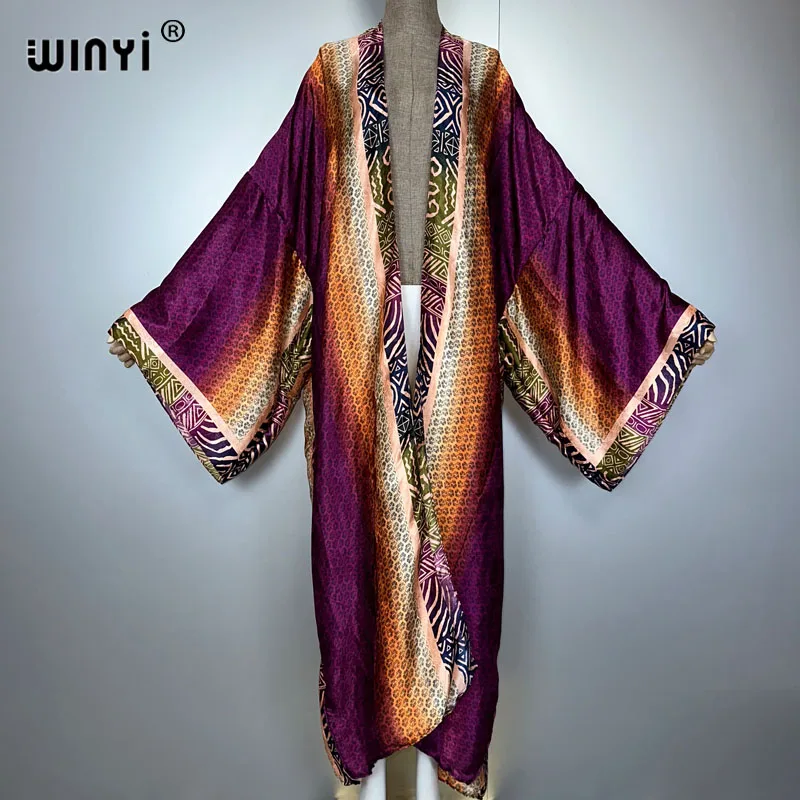 WINYI Africa boho Gradual print Kimono long dress for woman Cardigans beach outfits kaftan beach cover up party dress maxi coat 
WINYI Africa boho Gradual print Kimono long dress for woman Cardigans beach outfits kaftan beach cover up party dress maxi coat