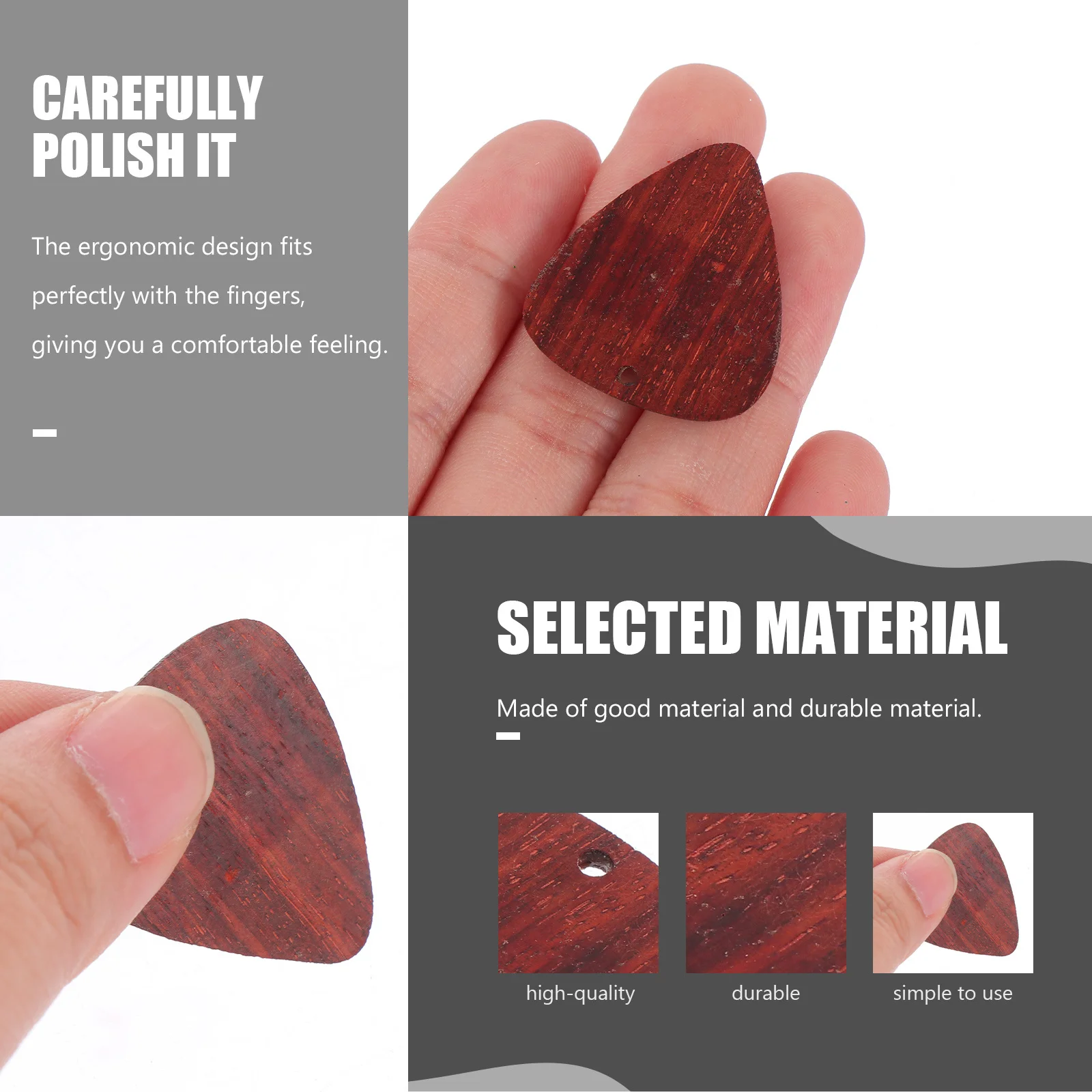 1pc Wooden Pendant Ergonomic Durable Design For Instrument Supply Guitar Bass Pick Bass Instrument Supply Accessory
1pc Wooden Pendant Ergonomic Durable Design For Instrument Supply Guitar Bass Pick Bass Instrument Supply Accessory