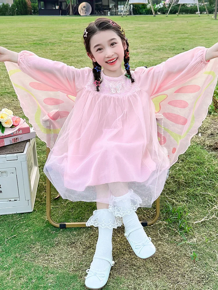Girls' Spring and Autumn Dress Children's Sweet Tulle Dress Autumn Girl Butterfly Dress Baby Girl Stylish Princess Dress
Girls' Spring and Autumn Dress Children's Sweet Tulle Dress Autumn Girl Butterfly Dress Baby Girl Stylish Princess Dress