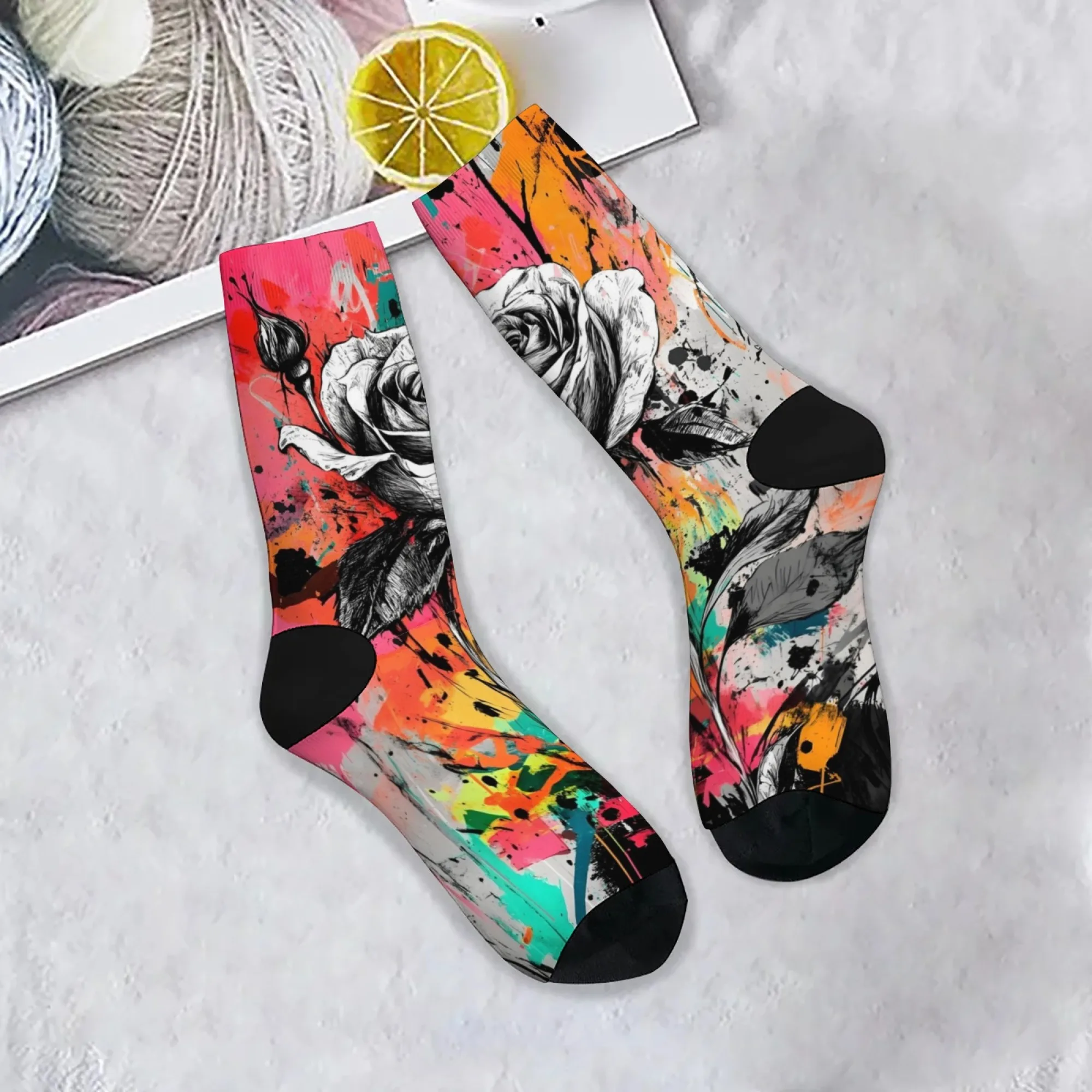 Art graffiti rose men's socks street hip-hop retro trend socks comfortable breathable non-slip unisex novelty funny happy socks
Art graffiti rose men's socks street hip-hop retro trend socks comfortable breathable non-slip unisex novelty funny happy socks