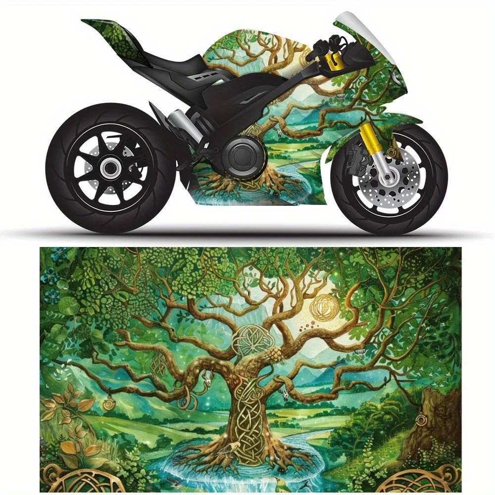 Norse Myth Tree PVC Motorcycle Vinyl Wrap, Self-Adhesive Waterproof Sticker, Anti-Scratch Decorative Film for Bike Body, DIY Cus
Norse Myth Tree PVC Motorcycle Vinyl Wrap, Self-Adhesive Waterproof Sticker, Anti-Scratch Decorative Film for Bike Body, DIY Cus