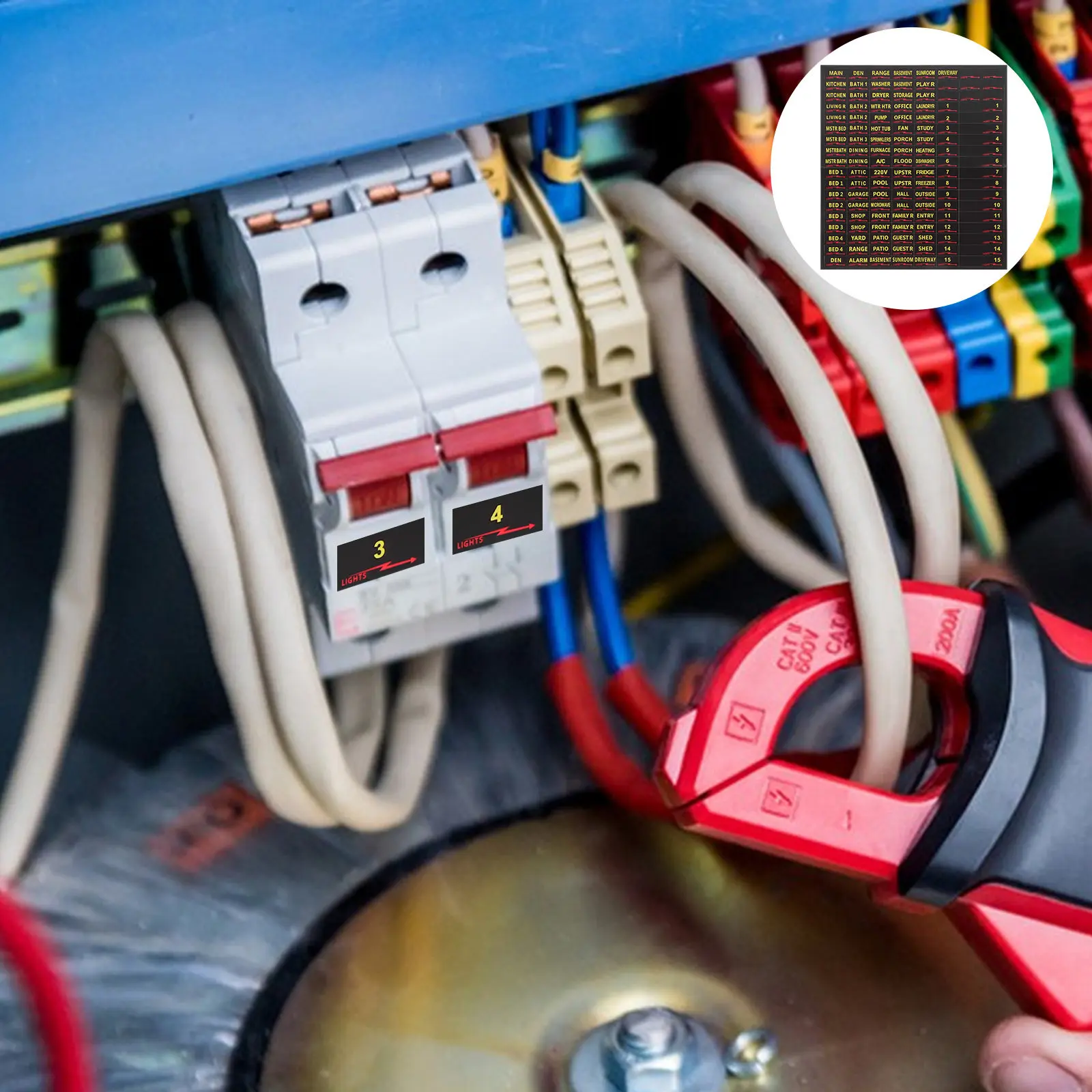 10 Pack Circuit Breaker Labels Electric Panel Stickers for Home Breaker Box Identification Labeling Supplies Decal Paper
10 Pack Circuit Breaker Labels Electric Panel Stickers for Home Breaker Box Identification Labeling Supplies Decal Paper