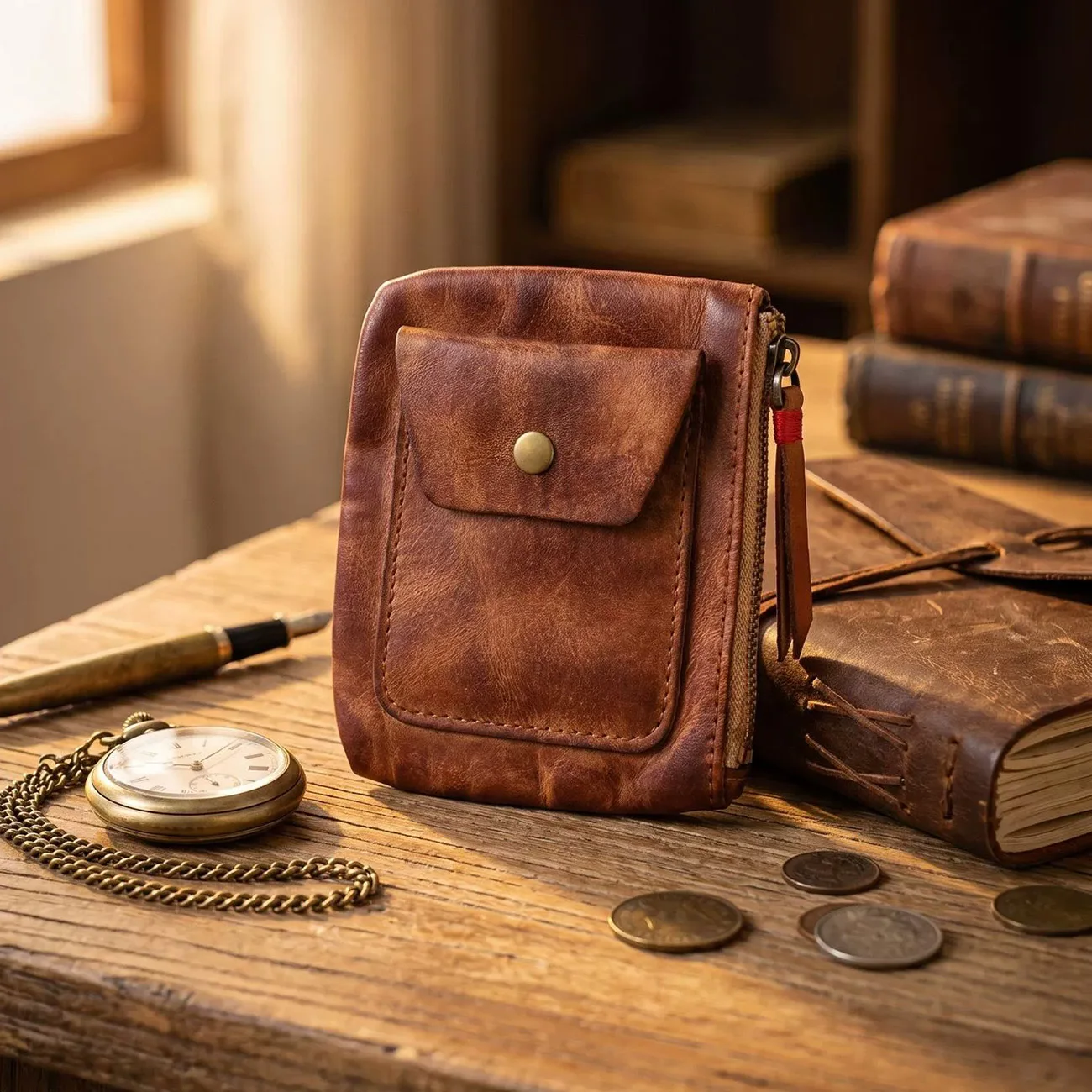 Vintage Genuine Leather Coin Purse Retro Zipper Wallet, Mini Card Bag Key Storage Pouch Universal for Men Women
Vintage Genuine Leather Coin Purse Retro Zipper Wallet, Mini Card Bag Key Storage Pouch Universal for Men Women