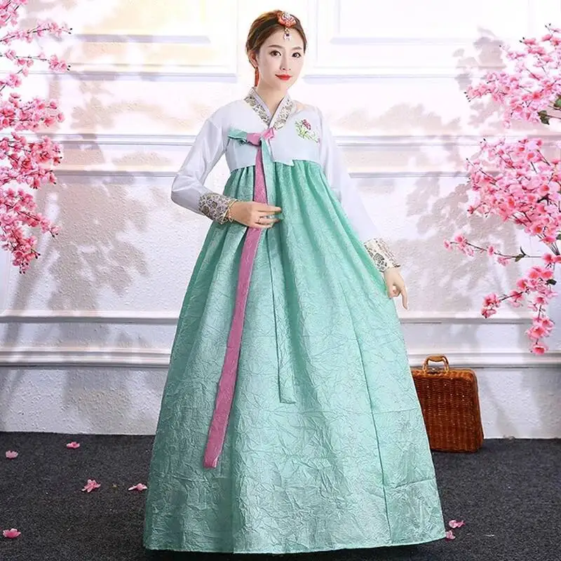 Sequined Korean Traditional Costume Hanbok Female Korea Costume Hanbok Dresses National Dance Clothing For Stage Show
Sequined Korean Traditional Costume Hanbok Female Korea Costume Hanbok Dresses National Dance Clothing For Stage Show