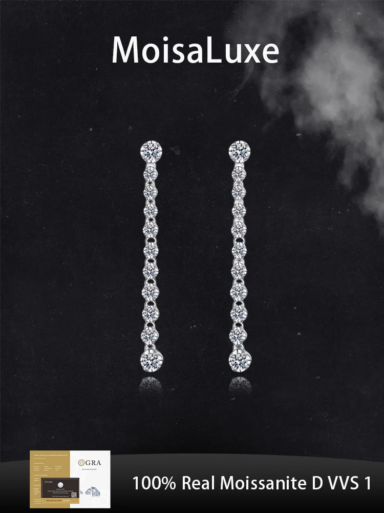 MoisaLuxe Official Store GRA Moissanite Plata Sterling 925 Silver Long Tassel Jewelry Earrings Day Gift for Women To Wear
MoisaLuxe Official Store GRA Moissanite Plata Sterling 925 Silver Long Tassel Jewelry Earrings Day Gift for Women To Wear
