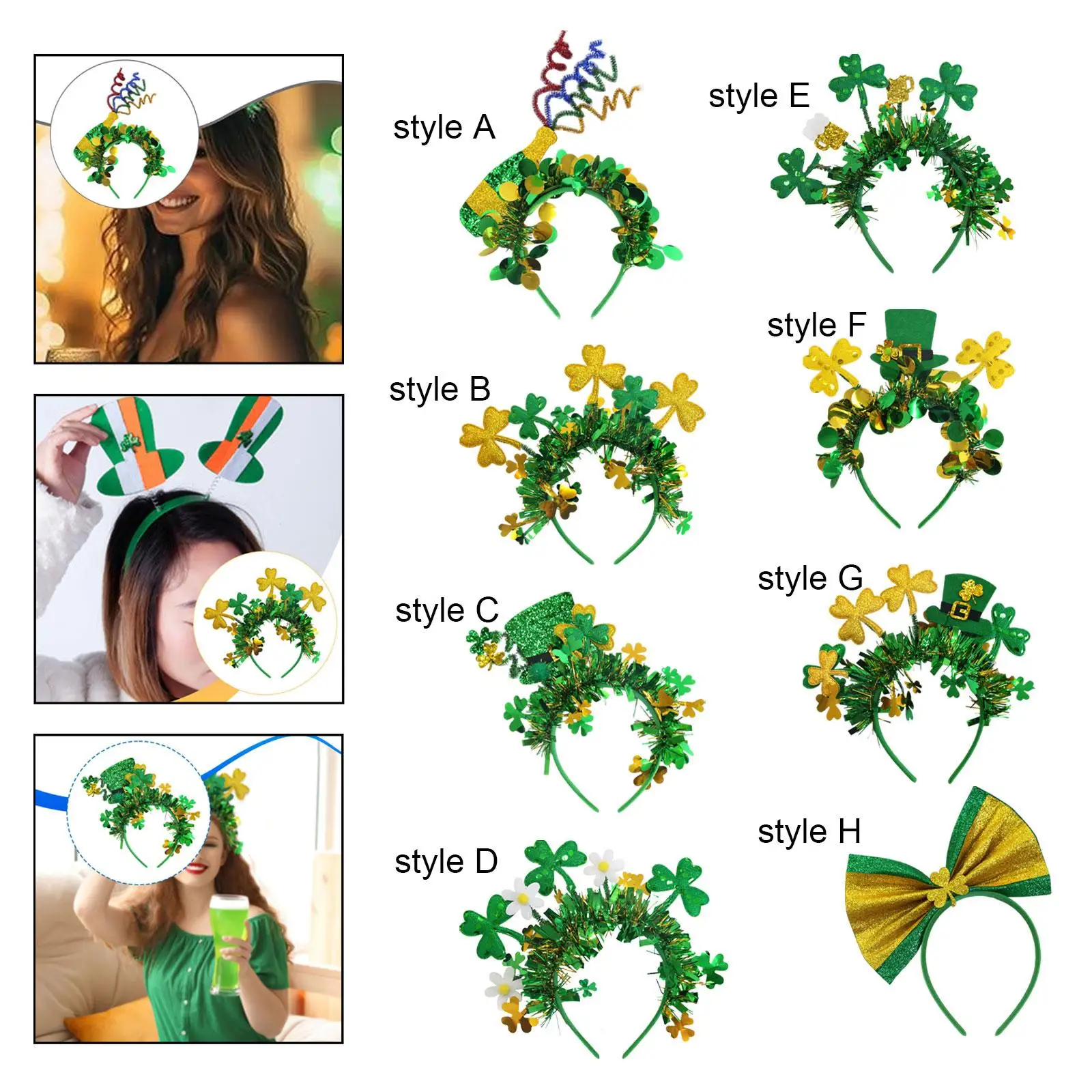 Party Headband Durable Plastic Irish Themed Headwear for Women Men St. Patrick's Day Festive Photo Prop Decor
Party Headband Durable Plastic Irish Themed Headwear for Women Men St. Patrick's Day Festive Photo Prop Decor