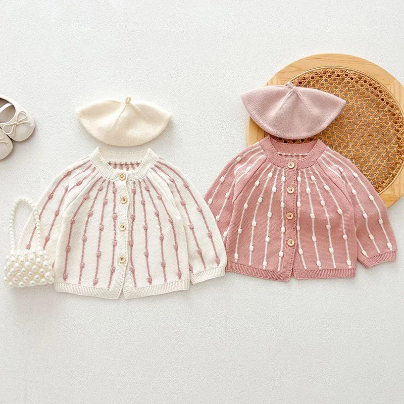 2024 New Autumn Newborn Baby Girls Sweater Coat Long Sleeve Stripe Toddler Baby Girl Knitting Cardigan Coat Children Clothes
2024 New Autumn Newborn Baby Girls Sweater Coat Long Sleeve Stripe Toddler Baby Girl Knitting Cardigan Coat Children Clothes