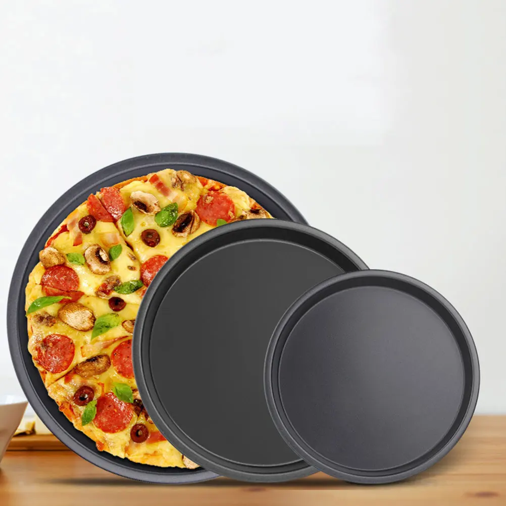 3 Pcs Pizza Baking Trays Set 6 8 10 Inches Non-stick Carbon Steel Oven Pan for Kitchen Restaurant Easy Clean Heat-resistant
3 Pcs Pizza Baking Trays Set 6 8 10 Inches Non-stick Carbon Steel Oven Pan for Kitchen Restaurant Easy Clean Heat-resistant