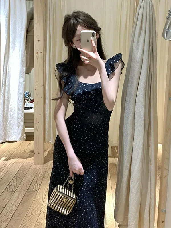 Slimming Long Skirt with Lace Trim High Waist Design Korean Style Commute Fashion plus Size Women's Dress Summer Season
Slimming Long Skirt with Lace Trim High Waist Design Korean Style Commute Fashion plus Size Women's Dress Summer Season