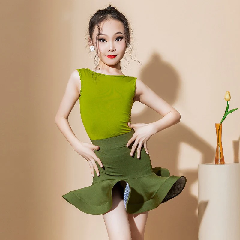 New Latin Dance Suit Waltz Practice Suit Girls Green Cha Cha Dance Stage Set Line Dance Clothing Ballroom Prom Costume VBH443
New Latin Dance Suit Waltz Practice Suit Girls Green Cha Cha Dance Stage Set Line Dance Clothing Ballroom Prom Costume VBH443
