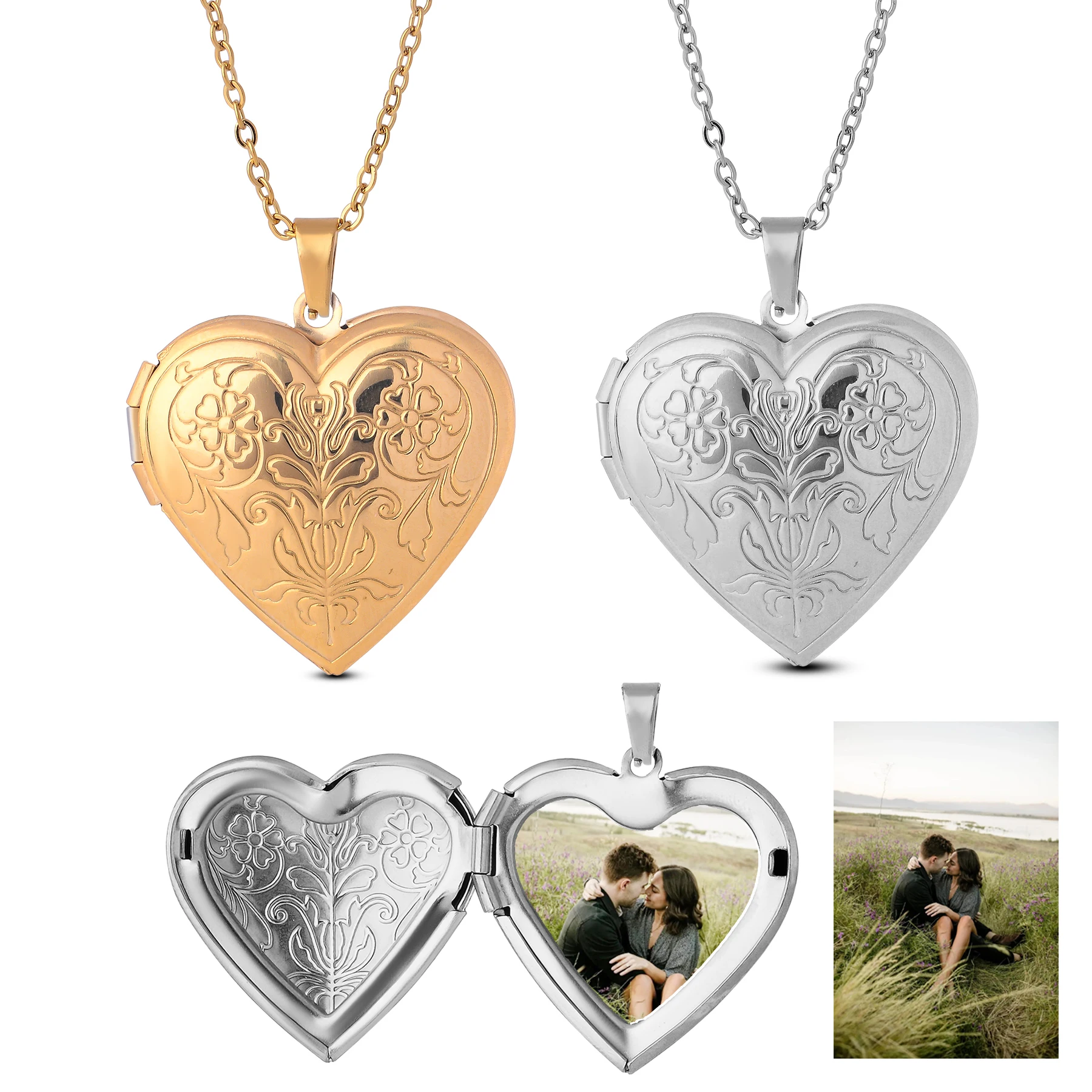 Fashion Flower Heart Love Locket Necklace for Women Personalized Engraved Photo Picture Memorial Family Couple Jewelry Gift
Fashion Flower Heart Love Locket Necklace for Women Personalized Engraved Photo Picture Memorial Family Couple Jewelry Gift