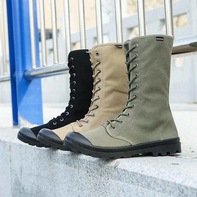 Men's High Top Boots Fashion Casual Canvas Boots Outdoor Non-slip Hiking Boots for Men Lace Up Casual Ankle Boot Botas Masculina
Men's High Top Boots Fashion Casual Canvas Boots Outdoor Non-slip Hiking Boots for Men Lace Up Casual Ankle Boot Botas Masculina