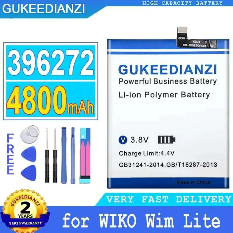 Аккумулятор мобильного телефона 396272, 4800 мАч для BQ BQ-5504 Strike Selfie Max для Wiko View Prime Upulse Lite
Аккумулятор мобильного телефона 396272, 4800 мАч для BQ BQ-5504 Strike Selfie Max для Wiko View Prime Upulse Lite