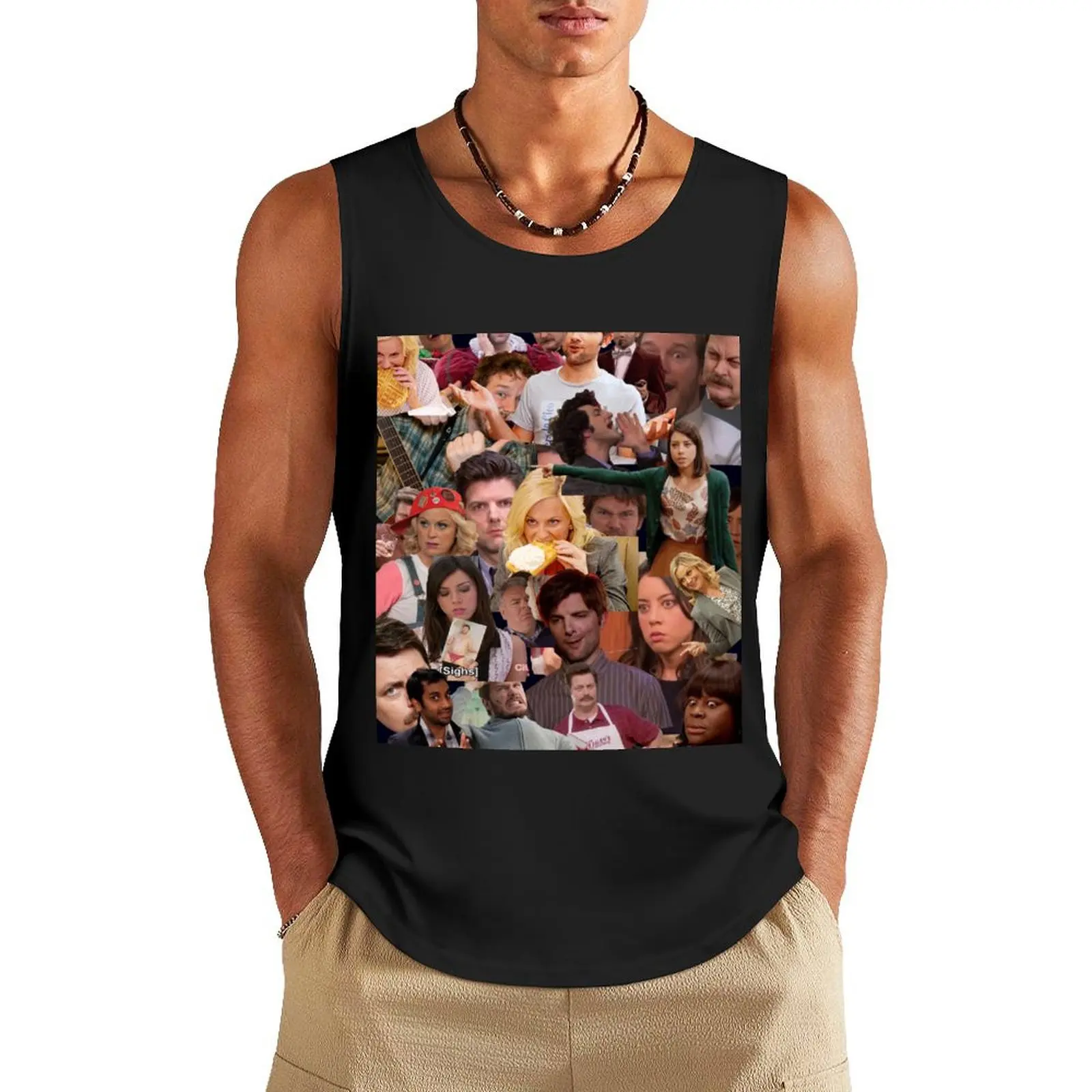 Parks and Recreation collage Tank Top Male clothes muscular man sleeveless man shirts Men's summer vest
Parks and Recreation collage Tank Top Male clothes muscular man sleeveless man shirts Men's summer vest