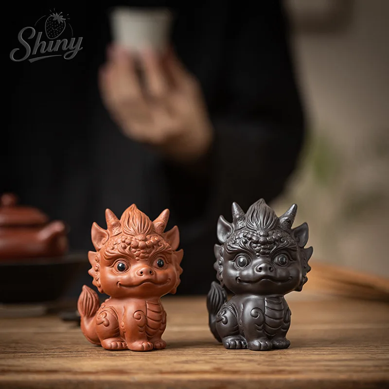 Creative Purple Sand Pottery Cute Dragon Tea Pet Ornament Can Be Used As A Tea Set Accessory and Tea Table Decoration
Creative Purple Sand Pottery Cute Dragon Tea Pet Ornament Can Be Used As A Tea Set Accessory and Tea Table Decoration