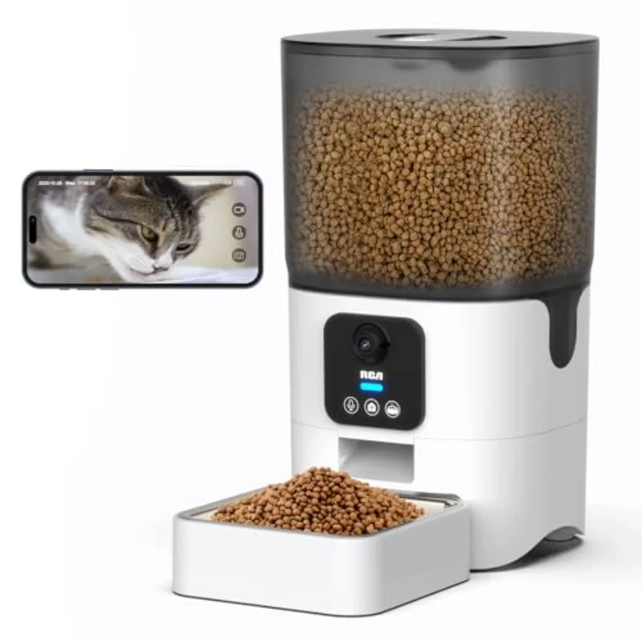 Smart Automatic Pet Feeder with 1080p HD Camera WiFi App Controlled Cat and Dog Food Dispenser with Two-Way Audio Motion Detect
Smart Automatic Pet Feeder with 1080p HD Camera WiFi App Controlled Cat and Dog Food Dispenser with Two-Way Audio Motion Detect