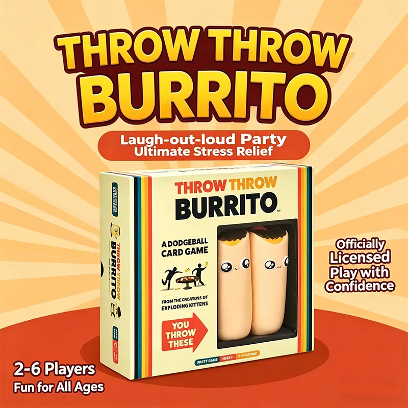 Throw Throw Burrito Card Game – The Chaotic Dodgeball Card Game for Family Fun
Throw Throw Burrito Card Game – The Chaotic Dodgeball Card Game for Family Fun