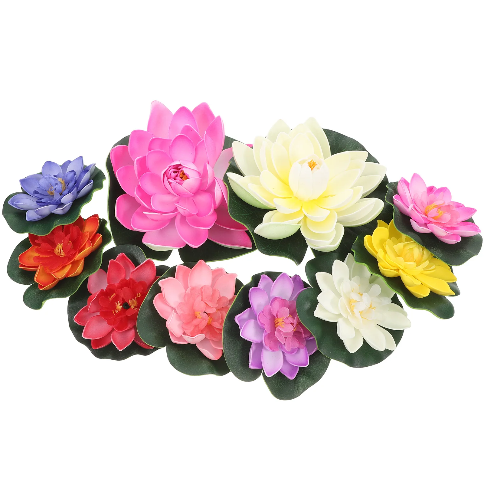 10pcs Artificial Floating Pool Flowers Water Lilies Fake Lotus Pond Decor EVA Realistic Design Lightweight Lifelike
10pcs Artificial Floating Pool Flowers Water Lilies Fake Lotus Pond Decor EVA Realistic Design Lightweight Lifelike