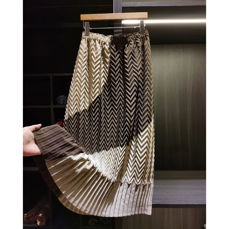 Miyake Pleated Skirt Plisse High-End Pleats Niche Design Summer New 2026 Striped Elastic High-Waist Slimming Pleats Skirt Women
Miyake Pleated Skirt Plisse High-End Pleats Niche Design Summer New 2026 Striped Elastic High-Waist Slimming Pleats Skirt Women