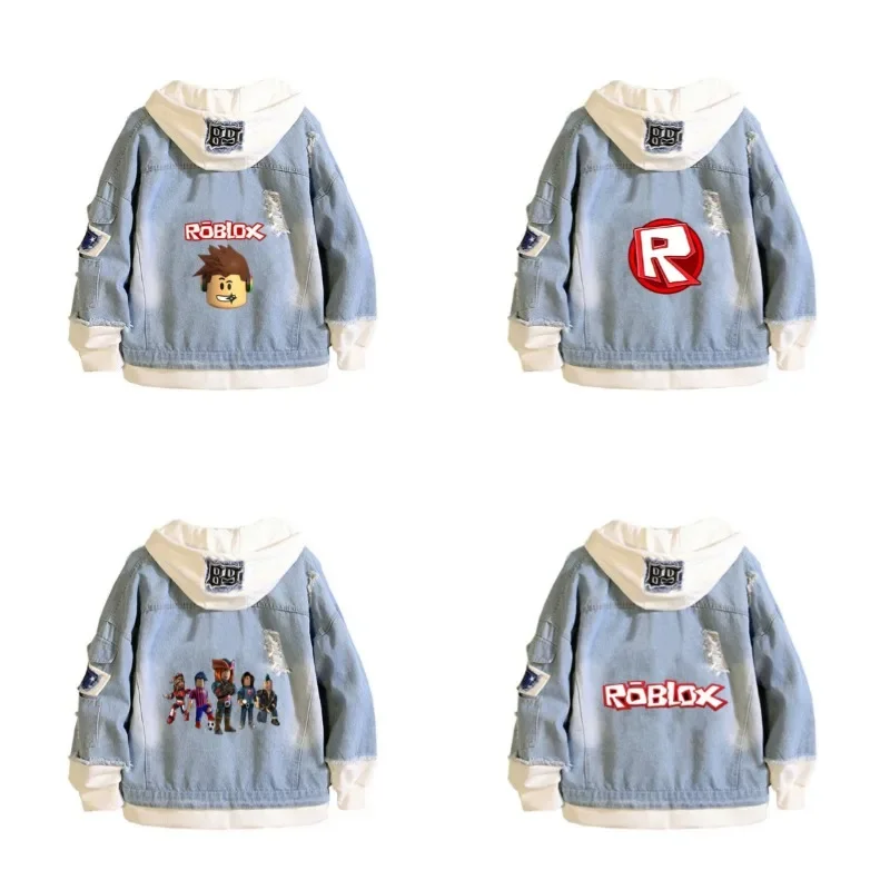Cartoon Anime Roblox Game Hooded Denim Jacket Loose Fit Button Patchwork Jean Outwear Casual Birthday Gift Clothing
Cartoon Anime Roblox Game Hooded Denim Jacket Loose Fit Button Patchwork Jean Outwear Casual Birthday Gift Clothing