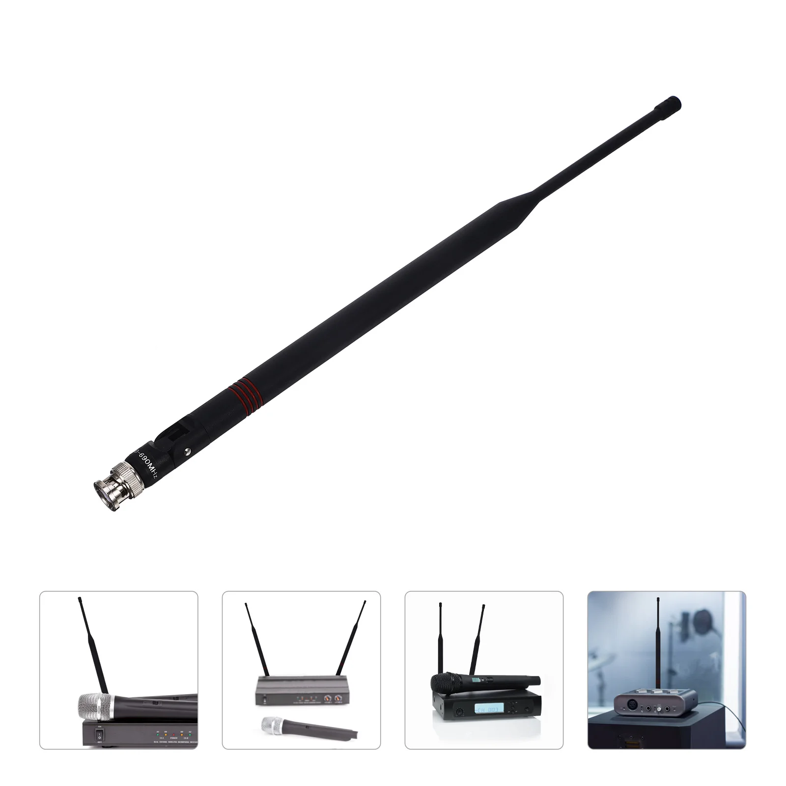Wireless Mic Microphone Antenna Receiver for Video Surveillance Transmitter Black Mobile Radio
Wireless Mic Microphone Antenna Receiver for Video Surveillance Transmitter Black Mobile Radio
