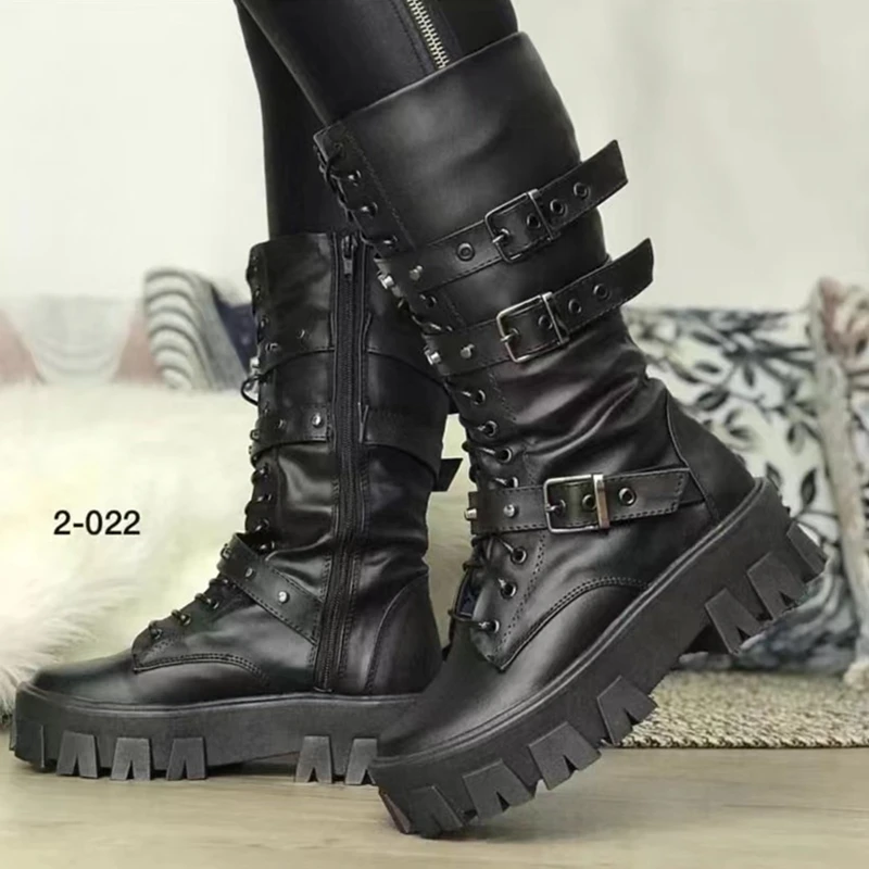 Womens Boots Platform Shoes Mid-calf Boots Super High Heel Shoes Luxury Long Ladies Shoes 2022 New Woman Fashion Punk Goth Boots
Womens Boots Platform Shoes Mid-calf Boots Super High Heel Shoes Luxury Long Ladies Shoes 2022 New Woman Fashion Punk Goth Boots