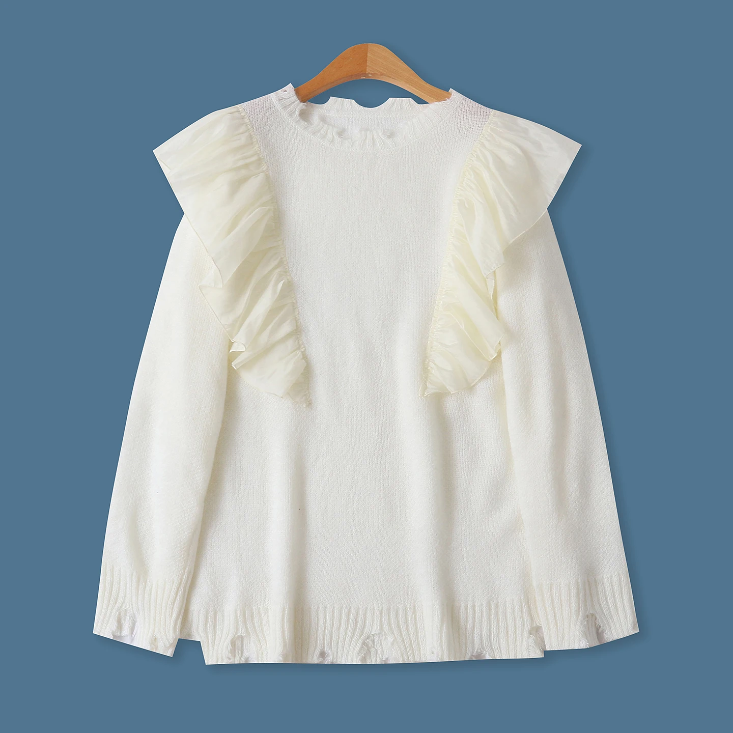 Design Sensation White Knitwear Long Sve Midi Length Women's Loose Fit Embellied Hem Autumn New Sle 9034
Design Sensation White Knitwear Long Sve Midi Length Women's Loose Fit Embellied Hem Autumn New Sle 9034