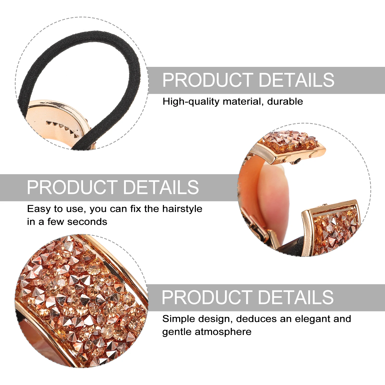 4pcs Ponytail Spring Ring Ornament Accessory For Women Wedding Party Daily Wear Spring Hair Rope Hair Accessory 
4pcs Ponytail Spring Ring Ornament Accessory For Women Wedding Party Daily Wear Spring Hair Rope Hair Accessory