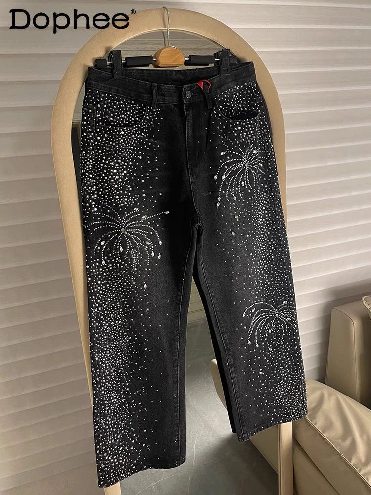 Fashion Hot Diamond Full Diamond Flash Chic Jeans Men Women 2025 Summer New Trendy Niche Design Loose Straight Wide Leg Trousers
Fashion Hot Diamond Full Diamond Flash Chic Jeans Men Women 2025 Summer New Trendy Niche Design Loose Straight Wide Leg Trousers