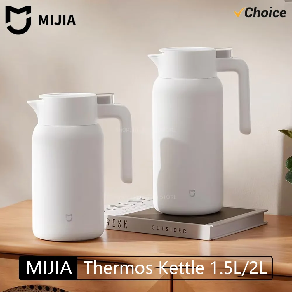 NEW Mijia Thermos Kettle Vacuum Insulated Bottle for Hot/Cold Drinks 1.5/2.0L 60oz Coffee Carafe Hot Water Tea Dispenser
NEW Mijia Thermos Kettle Vacuum Insulated Bottle for Hot/Cold Drinks 1.5/2.0L 60oz Coffee Carafe Hot Water Tea Dispenser