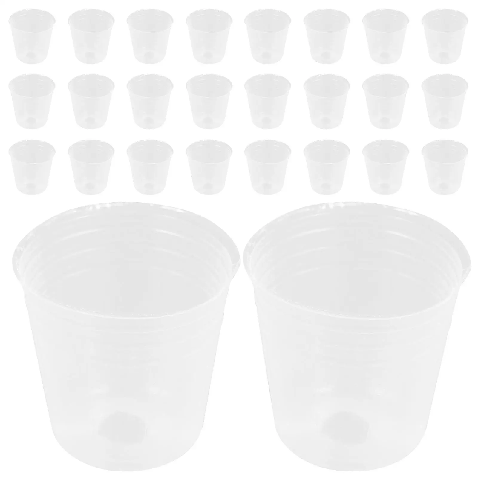50 Pcs Nursery Cup Large Pots Clear Transparent Basin Pp Plant with Drainage Holes
50 Pcs Nursery Cup Large Pots Clear Transparent Basin Pp Plant with Drainage Holes