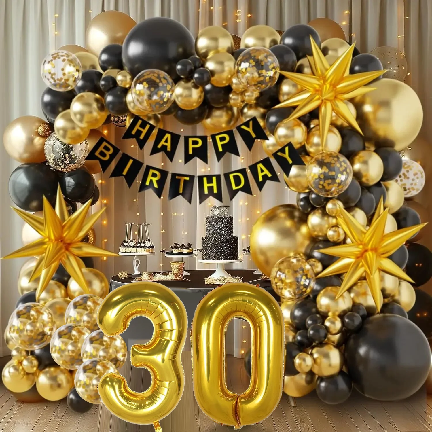 1Set 50th Birthday Decorations for Men and Women Happy 60th Birthday Banner Balloons Arch Kit Black and Gold 340 Balloon Numbers
1Set 50th Birthday Decorations for Men and Women Happy 60th Birthday Banner Balloons Arch Kit Black and Gold 340 Balloon Numbers