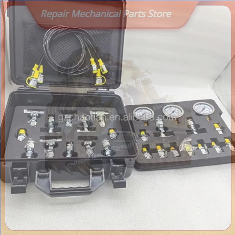 Excavator Hydraulic Pressure Gauge Testing Point Coupling Hydraulic Pressure Test Tools Hose Connector With Box
Excavator Hydraulic Pressure Gauge Testing Point Coupling Hydraulic Pressure Test Tools Hose Connector With Box