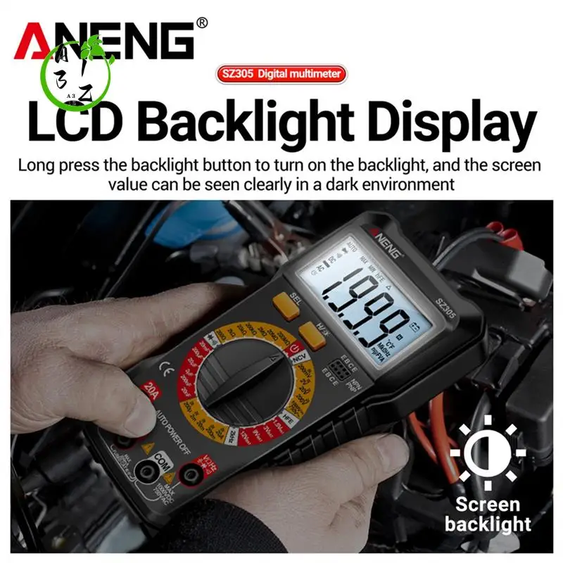 A31Z- SZ305 1999 Smart Voltmeter AC/DC Voltage Current Resistance Ohm Test Tools Black
A31Z- SZ305 1999 Smart Voltmeter AC/DC Voltage Current Resistance Ohm Test Tools Black