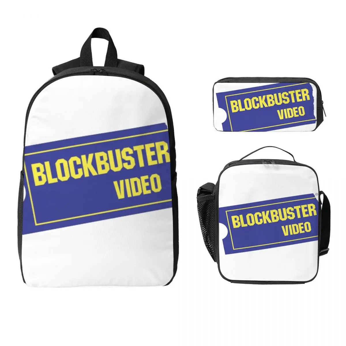 Blockbuster Video Backpack Student Boys Girls BookBag School Bag Computer Shoulder Bags 3ps Insulated Lunch Bag Pencil Case
Blockbuster Video Backpack Student Boys Girls BookBag School Bag Computer Shoulder Bags 3ps Insulated Lunch Bag Pencil Case
