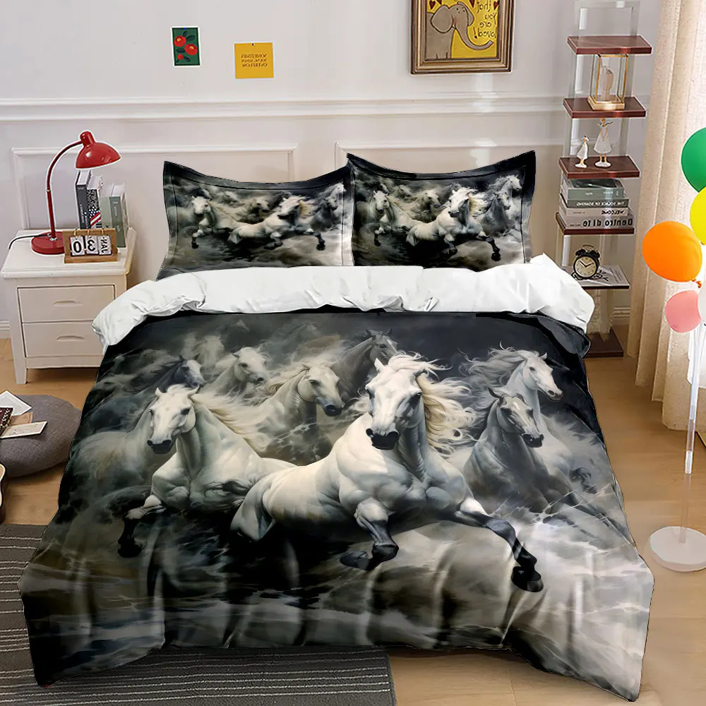 Galloping white horses breaking torrents Bedding Set for Kids Luxury Gift 3pcs Digital Print Comforter Set Soft Comfortable
Galloping white horses breaking torrents Bedding Set for Kids Luxury Gift 3pcs Digital Print Comforter Set Soft Comfortable