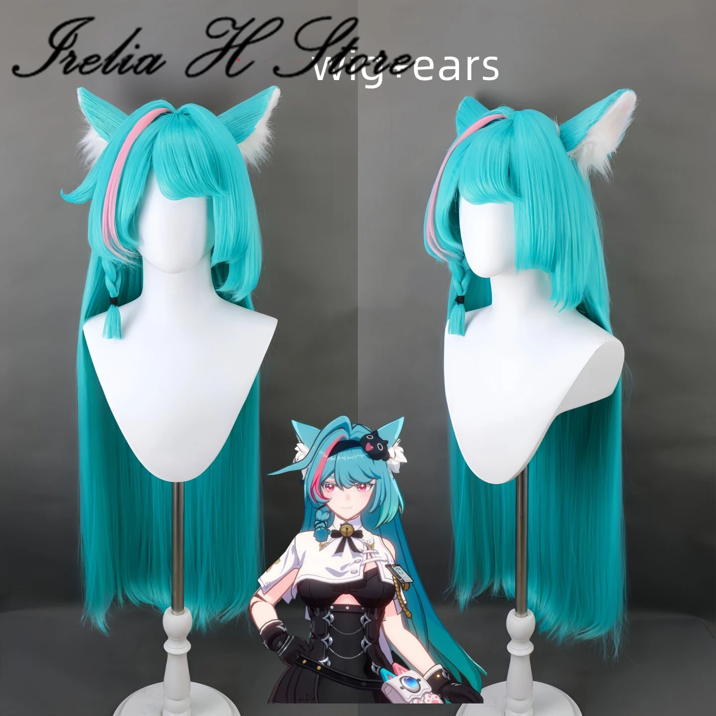 Irelia H Store Nanally Coluccis Mint's wig Cosplay Wig prestyled wig Game
Irelia H Store Nanally Coluccis Mint's wig Cosplay Wig prestyled wig Game