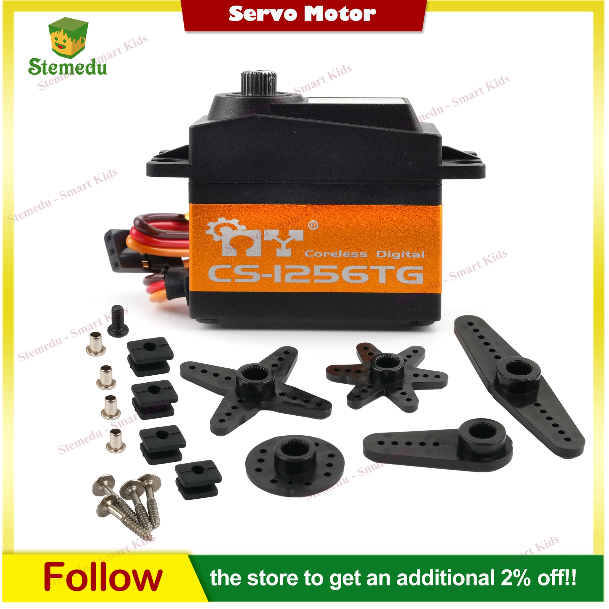 20KG High-Torque Full Metal Gear Coreless Motor Standard Digital Servo CS-1256TG 6.0V for 1/8 1/10 RC Car Hsp HPI Drone Crawler
20KG High-Torque Full Metal Gear Coreless Motor Standard Digital Servo CS-1256TG 6.0V for 1/8 1/10 RC Car Hsp HPI Drone Crawler