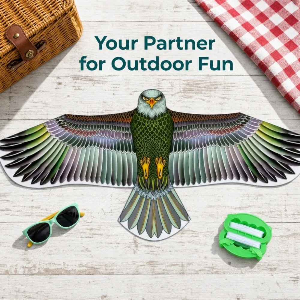 Emulation Flying Hawk Kite Anti Bird Outdoor Flying Toys 1.1m Flat Eagle Kite Kite Line Bird Repellent Bird Kite Kids Adults
Emulation Flying Hawk Kite Anti Bird Outdoor Flying Toys 1.1m Flat Eagle Kite Kite Line Bird Repellent Bird Kite Kids Adults