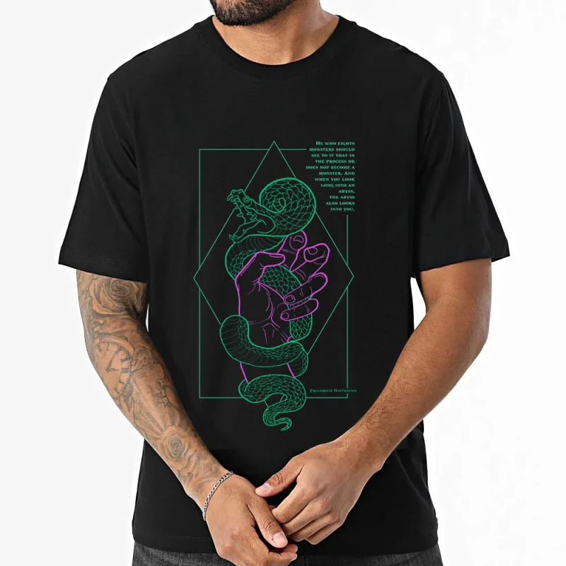 Friedrich nietzsche quote Monster Funny T shirt 100% cotton printed Birthday Gift Tee 0116 All size Tops Humor Graphic Clothes
Friedrich nietzsche quote Monster Funny T shirt 100% cotton printed Birthday Gift Tee 0116 All size Tops Humor Graphic Clothes