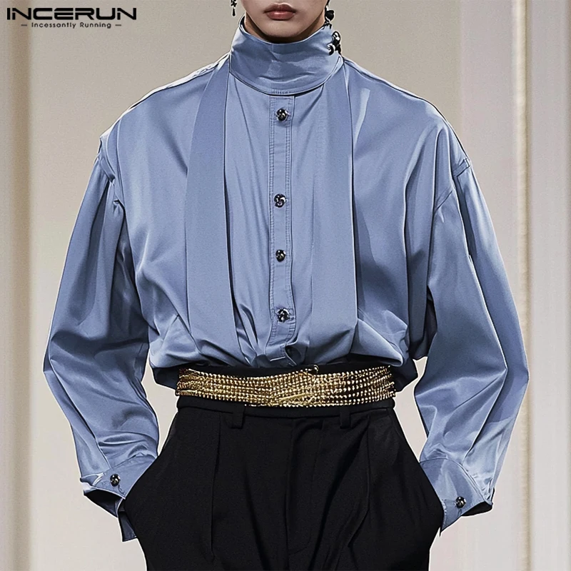 INCERUN Tops 2025 Korean Style Fashion New Men's Satin Design Pleated Shirts Casual Simple Male Solid Long Sleeved Blouse S-5XL
INCERUN Tops 2025 Korean Style Fashion New Men's Satin Design Pleated Shirts Casual Simple Male Solid Long Sleeved Blouse S-5XL